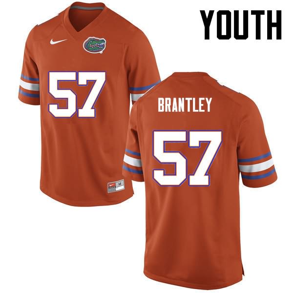 Youth NCAA Florida Gators Caleb Brantley #57 Stitched Authentic Nike Orange College Football Jersey KVF7465QU